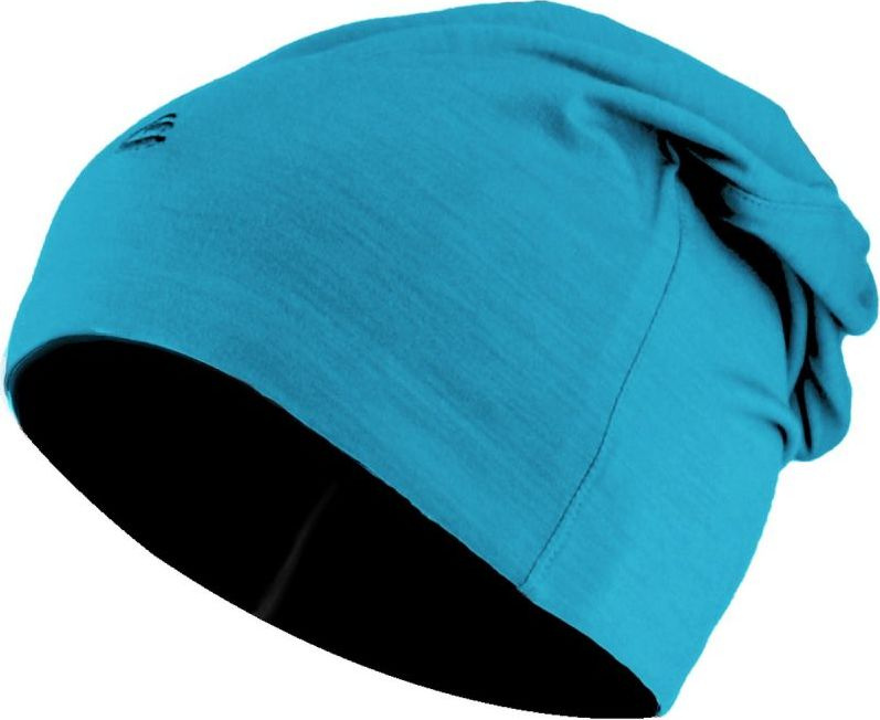 Merino oboustranná čepice LASTING Boly modrá/černá Velikost: L/XL