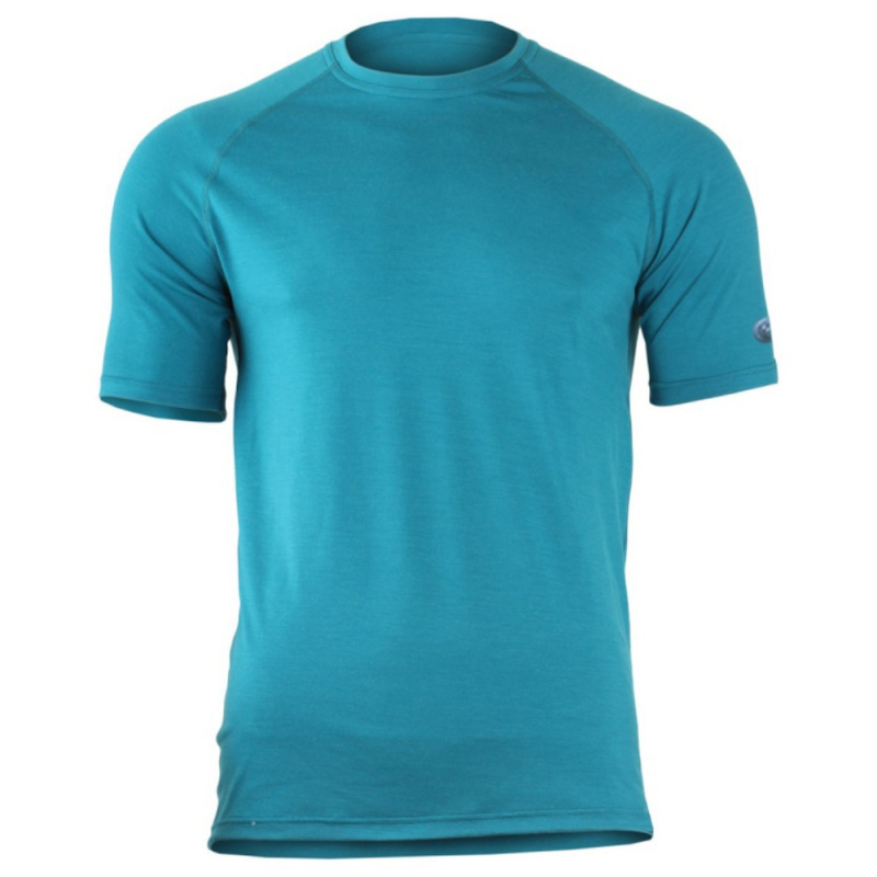 Pánské merino triko LASTING Quido modré Velikost: XL