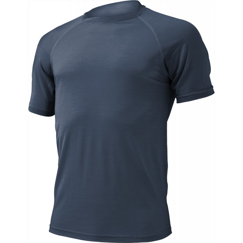 Pánské merino triko LASTING Quido modré Velikost: XL