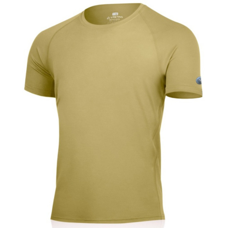 Pánské merino triko LASTING  Quido pískové Velikost: XL