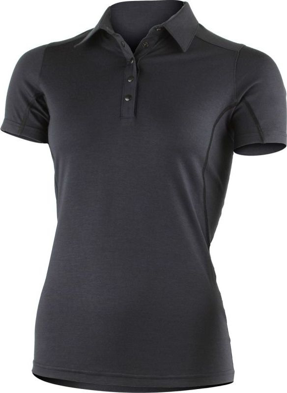 Dámská merino polo košile LASTING Erika černá Velikost: M