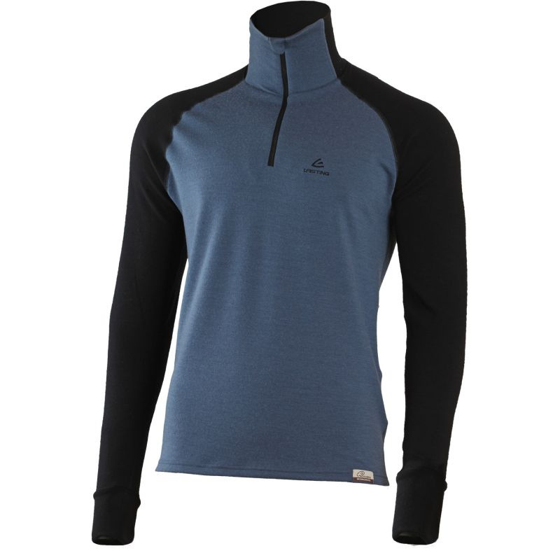 Pánská merino mikina LASTING Leo modrá Velikost: XL