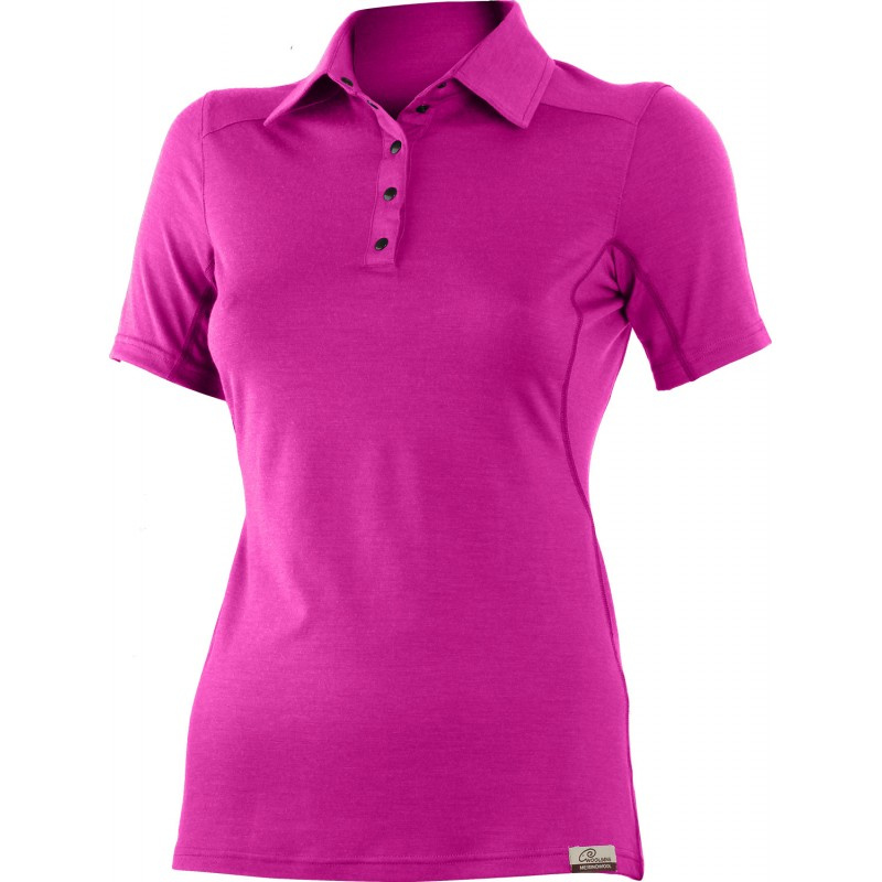 Dámská merino polo košile LASTING Alisa fialová Velikost: XS