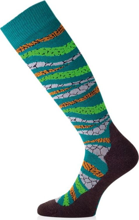 Unisex lyžařské merino podkolenky LASTING Slf tyrkysové Velikost: (38-41) M