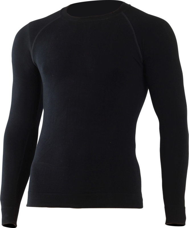 LASTING pánské merino bezešvé triko WOLF černé Velikost: XXL/3XL