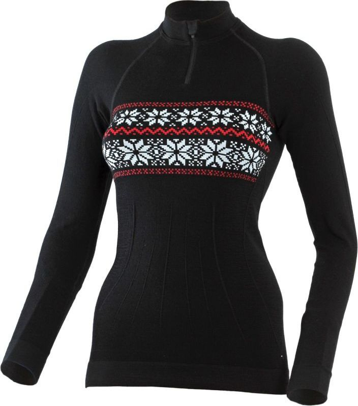 Dámská merino mikina LASTING Wigi černá Velikost: 2XL/3XL