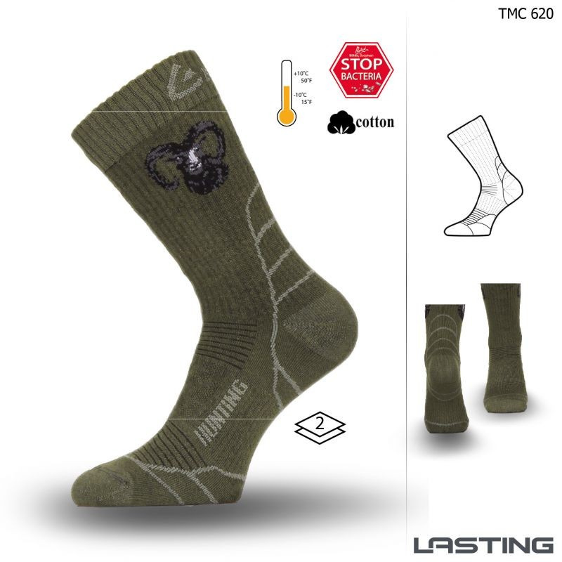 Funkční ponožky LASTING Tcm zelené Velikost: (38-41) M