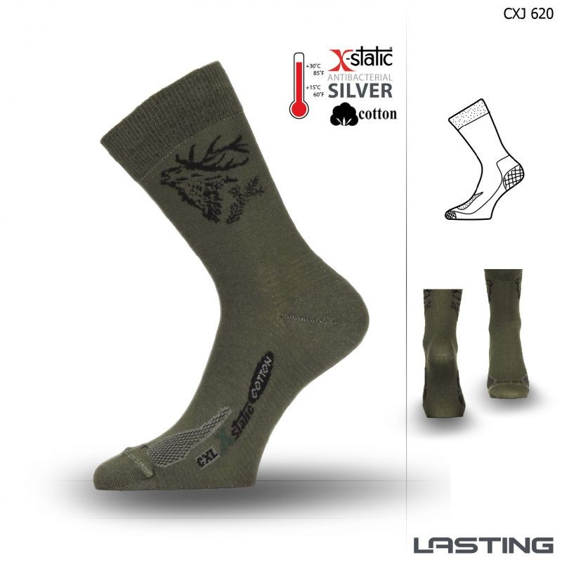 Funkční ponožky LASTING Cxj zelené Velikost: (38-41) M