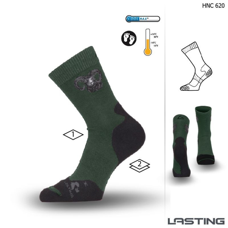 Funkční ponožky LASTING Hnc zelené Velikost: (46-49) XL