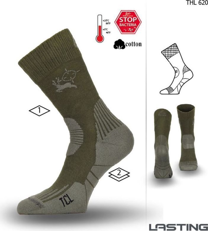 Funkční ponožky LASTING Thl zelené Velikost: (42-45) L
