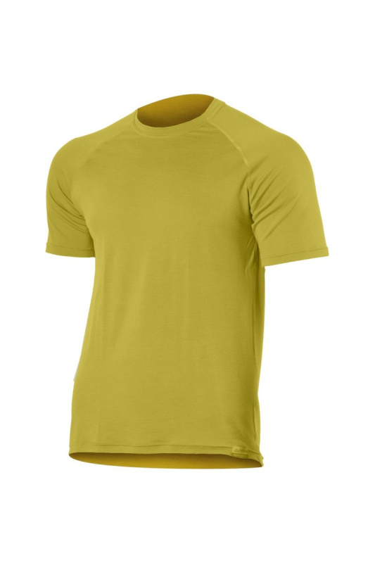 Pánské merino triko LASTING Quido hořčicové Velikost: L