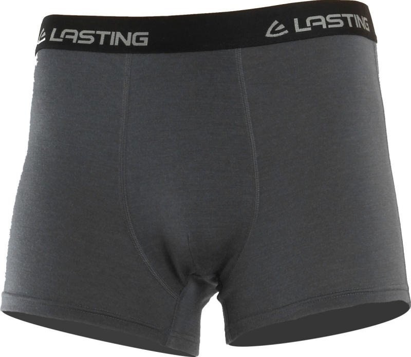LASTING pánské merino boxerky NORO šedé Velikost: L