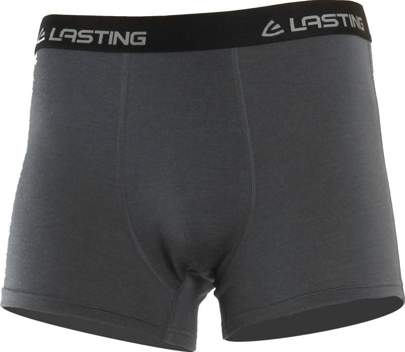 Pánské merino boxerky LASTING Noro šedé Velikost: M