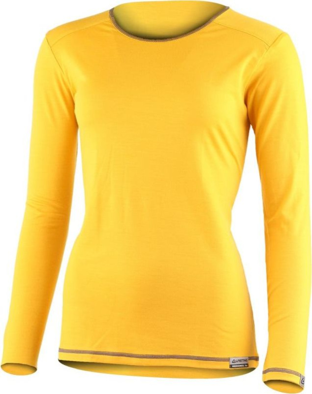 Dámské merino triko LASTING Mata žlutá Velikost: S