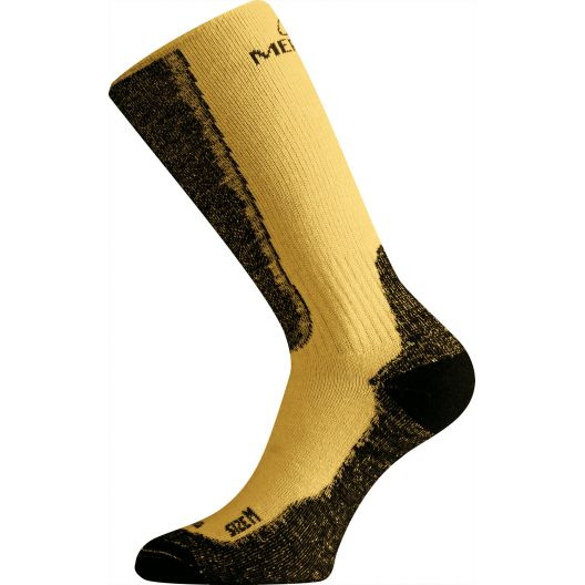 Merino ponožky LASTING Wsm hořčicové Velikost: (42-45) L