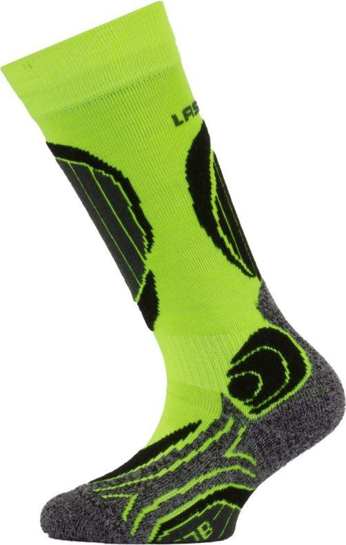 Dětské merino lyžařské ponožky LASTING Sjb žluté Velikost: (24-28) XXS