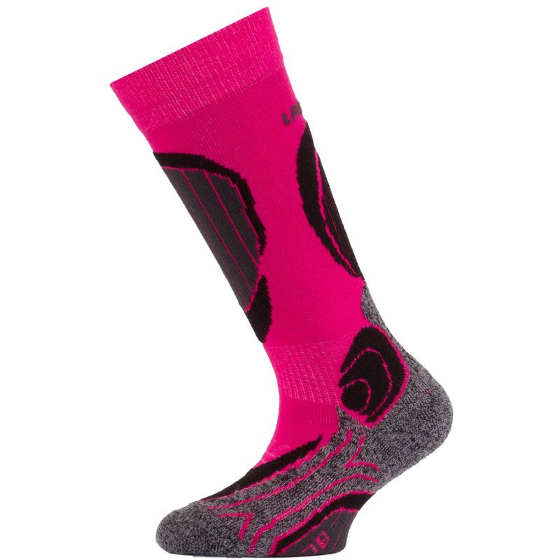 Dětské merino lyžařské ponožky LASTING Sjb růžové Velikost: (29-33) XS