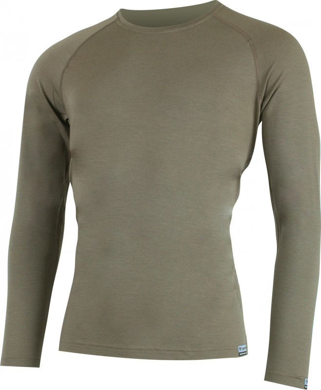 Pánské merino triko LASTING Atar hnědé Velikost: M