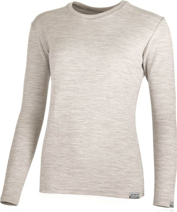 Dámská merino mikina LASTING Lota béžová Velikost: XL