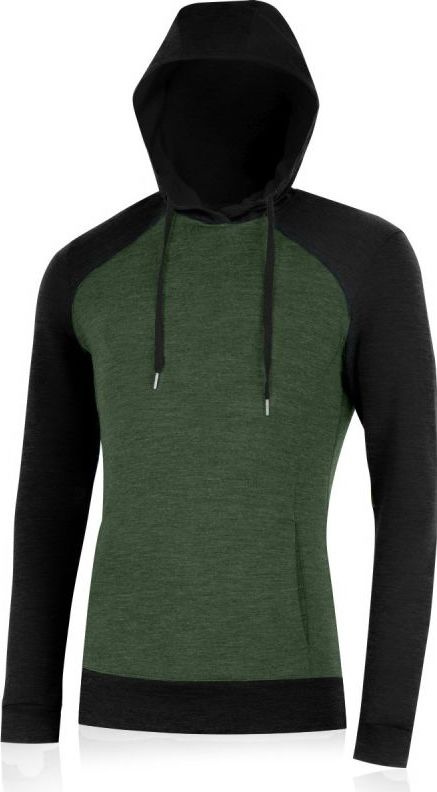 Pánská merino mikina LASTING Lerich zelená Velikost: M