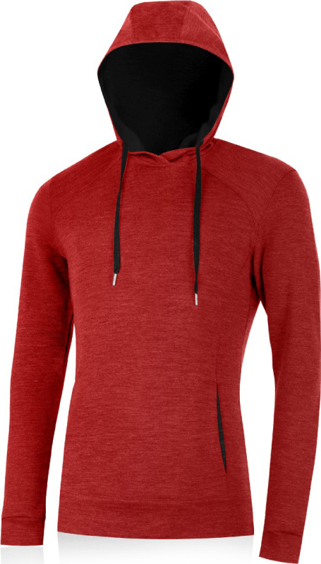 Pánská merino mikina LASTING Werich červená Velikost: XL
