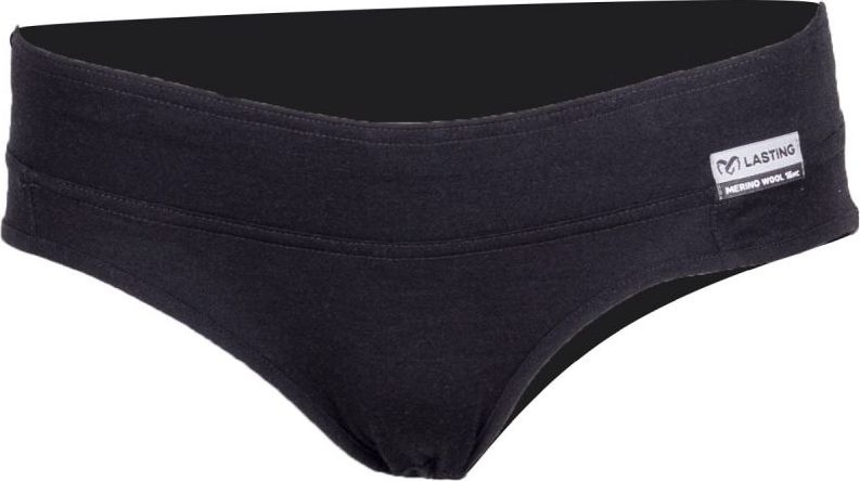 Dámské merino kalhotky LASTING Maki černé Velikost: XL