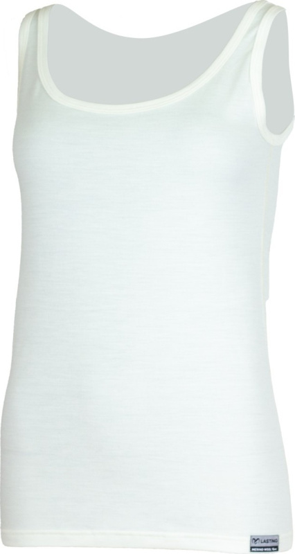 Dámské merino tílko LASTING Lory bílé Velikost: L