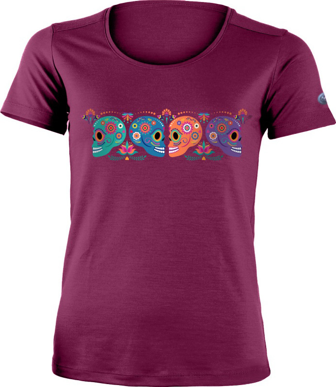 Dámské merino triko LASTING Linsy růžové Velikost: M