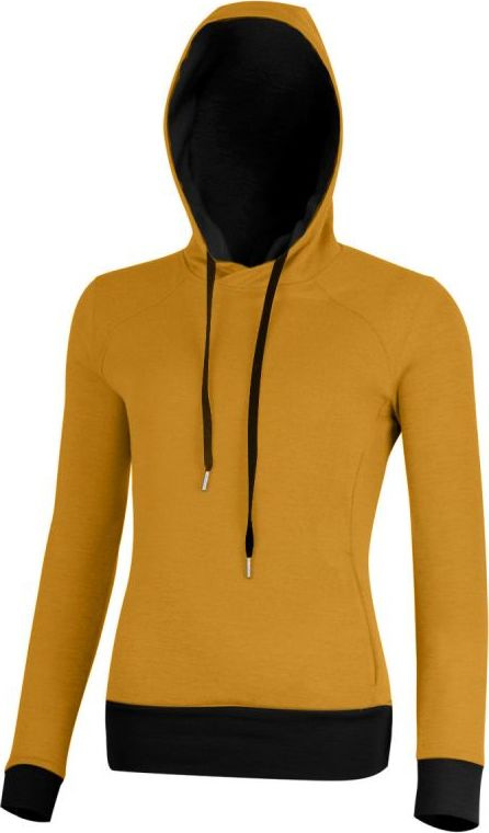 Dámská merino mikina LASTING Tora hořčicová Velikost: XL