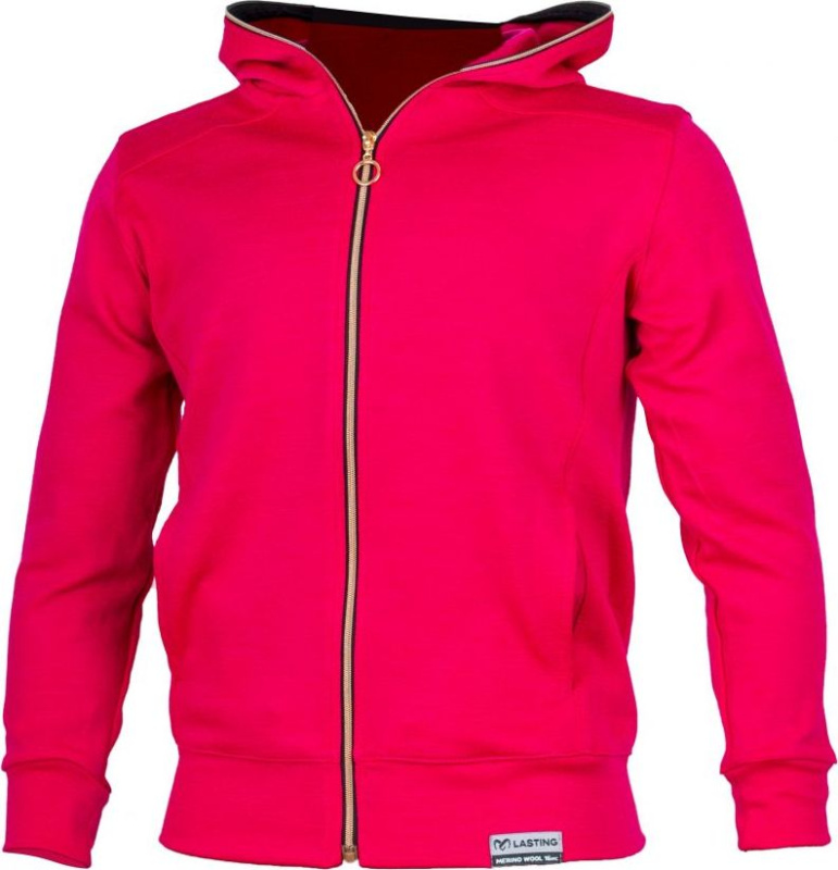 Dětská merino mikina LASTING Suzi růžová Velikost: 130