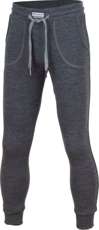 Dětské merino tepláky LASTING Fino šedé Velikost: 120
