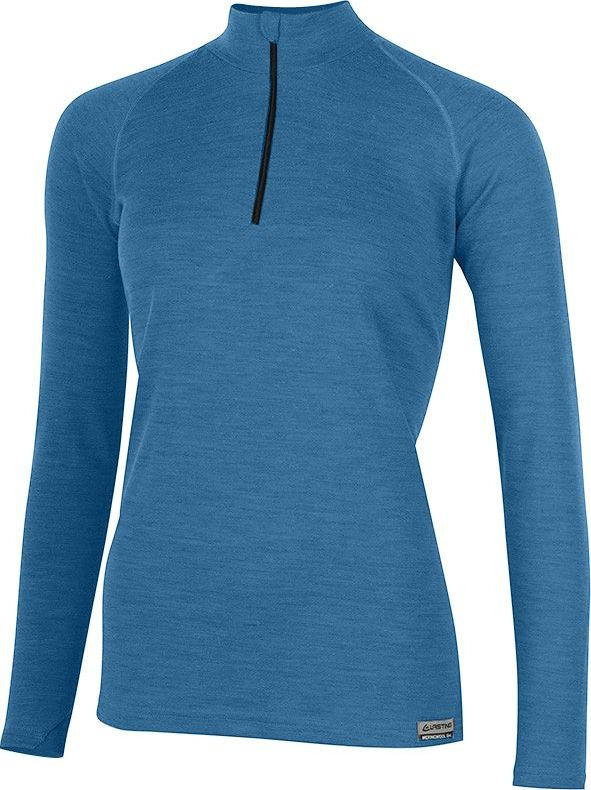 Dámská merino mikina LASTING Laura modrá Velikost: XL