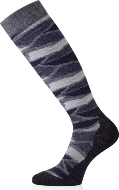 Unisex merino lyžařské podkolenky LASTING Sli šedé Velikost: (42-45) L