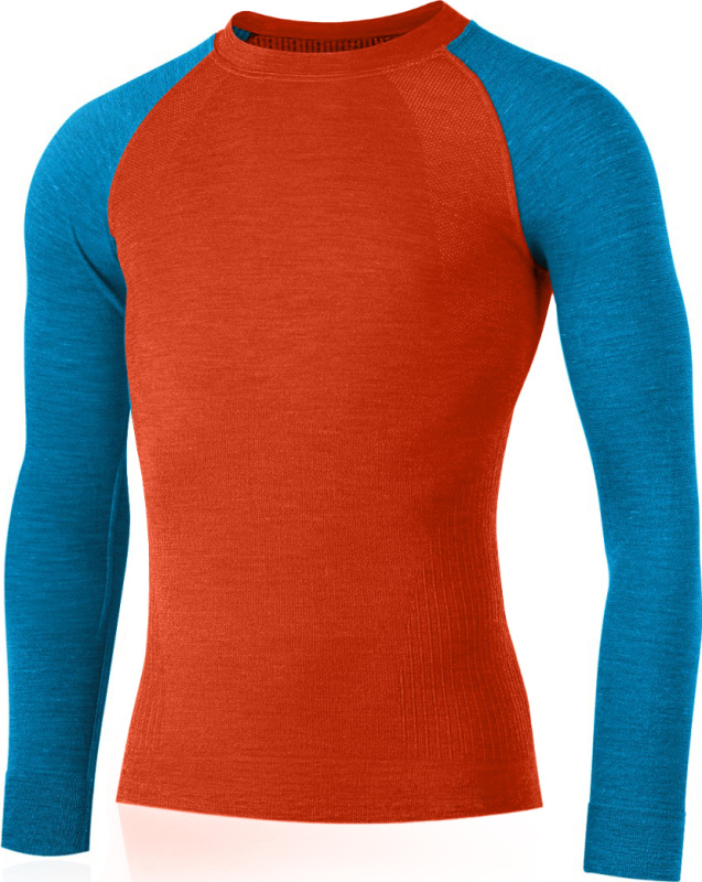 Pánské merino triko LASTING Mapol oranžové Velikost: L/XL