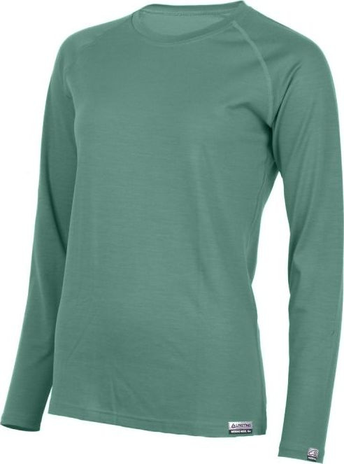 Dámské merino triko LASTING Atila khaki Velikost: L