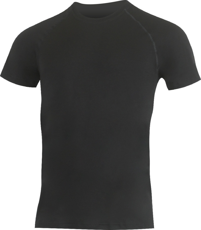 Pánské merino triko LASTING Quido černé Velikost: XS