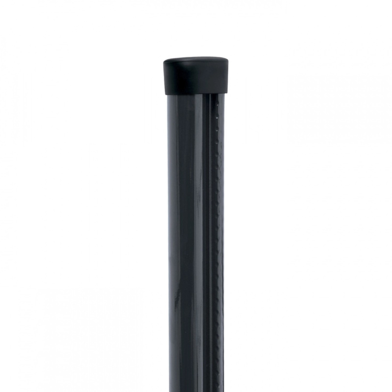 PILECKÝ Plotový sloupek s mont.lištou PILCLIP Zn+PVC antracit, pr. 48 x 2300 mm