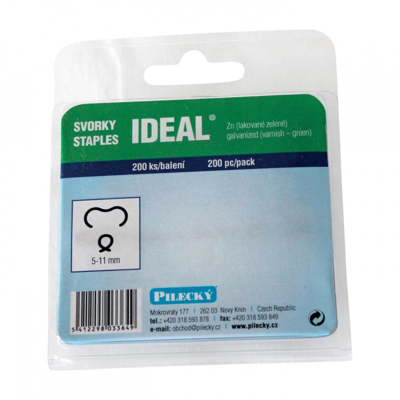 PILECKÝ Svorky IDEAL Zn+PVC zelené, 200 ks