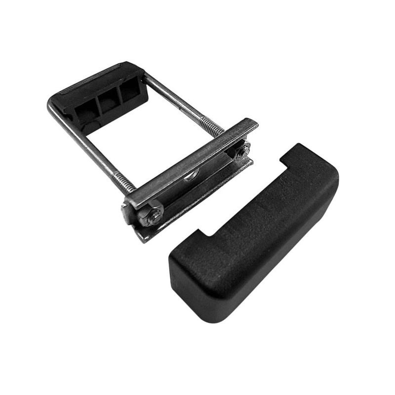 PILECKÝ Příchytka panelu PRO na obelníkový sloupek, nerez+PVC, černá, 60 x 40 mm