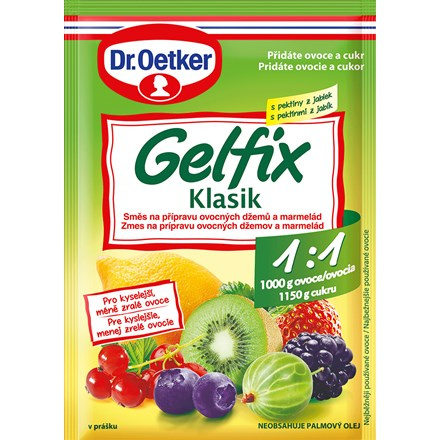 Dr. Oetker Gelfix Klasik 1:1 Směs na přípravu džemů a marmelád 10 x 20 g