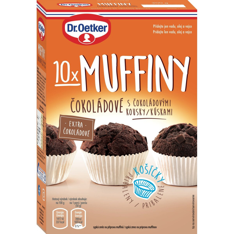 Dr.Oetker Muffiny s čokoládou v prášku