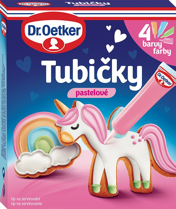 Dr.Oetker Tubičky pastelové na zdobení 4 barvy