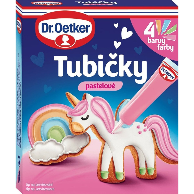 Dr.Oetker Tubičky pastelové na zdobení 4 barvy