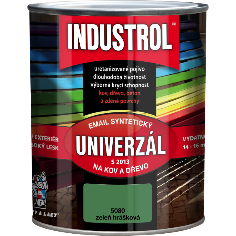 INDUSTROL Email na kov a dřevo S2013 UNIVERZÁL 5080 zeleň hrášková 750 ml