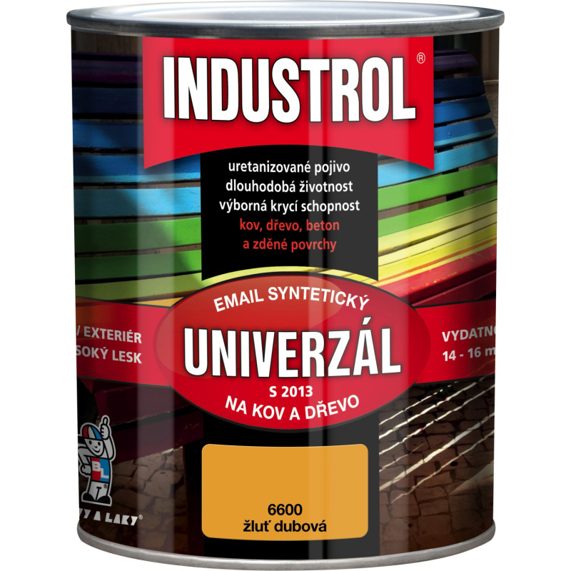 INDUSTROL Email na kov a dřevo S2013 UNIVERZÁL 6600 žluť dubová 750 ml