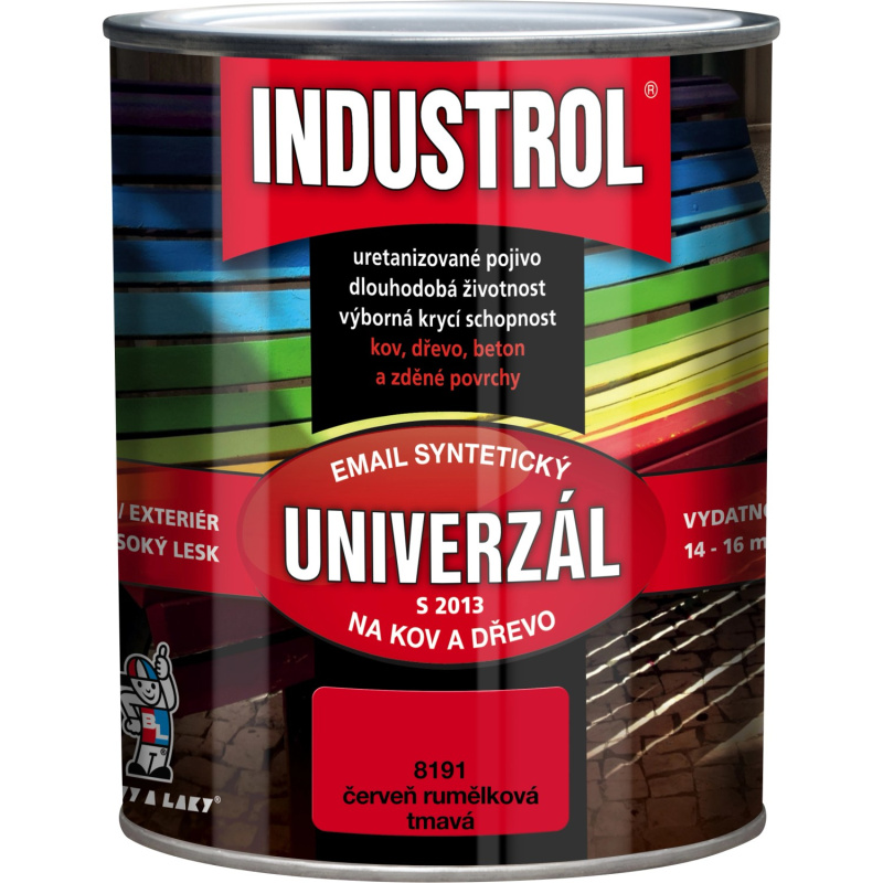 Industrol uni 8191 červeň rumělková tmavá  0,75l