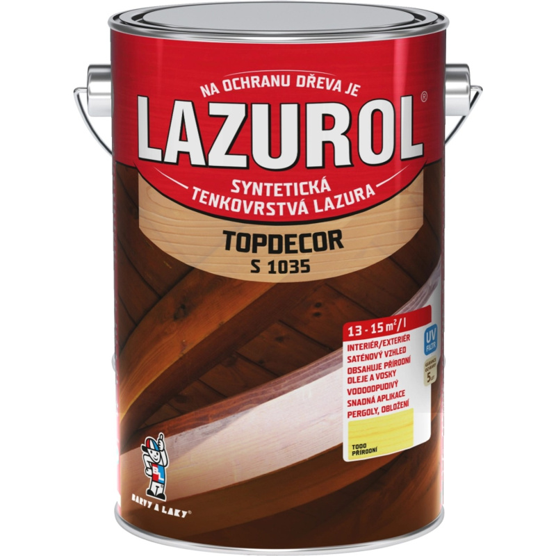 Lazurol Topdecor S1035 lazura kaštan 4,5 l