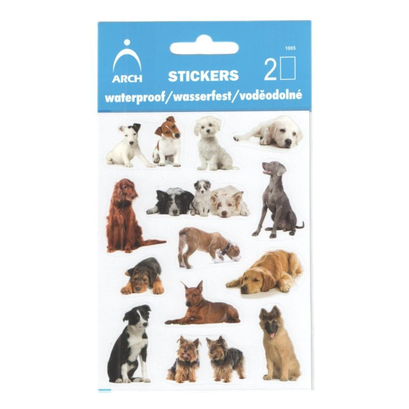 Samolepky voděodolné 9,5x12,5cm - Psi 1