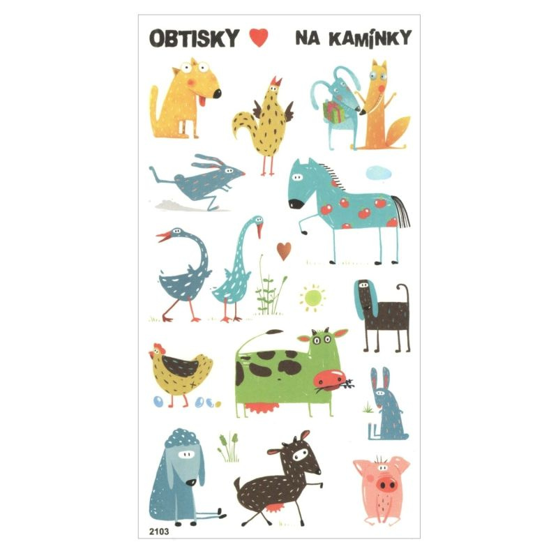 Obtisky na kamínky - Zvířátka z farmy