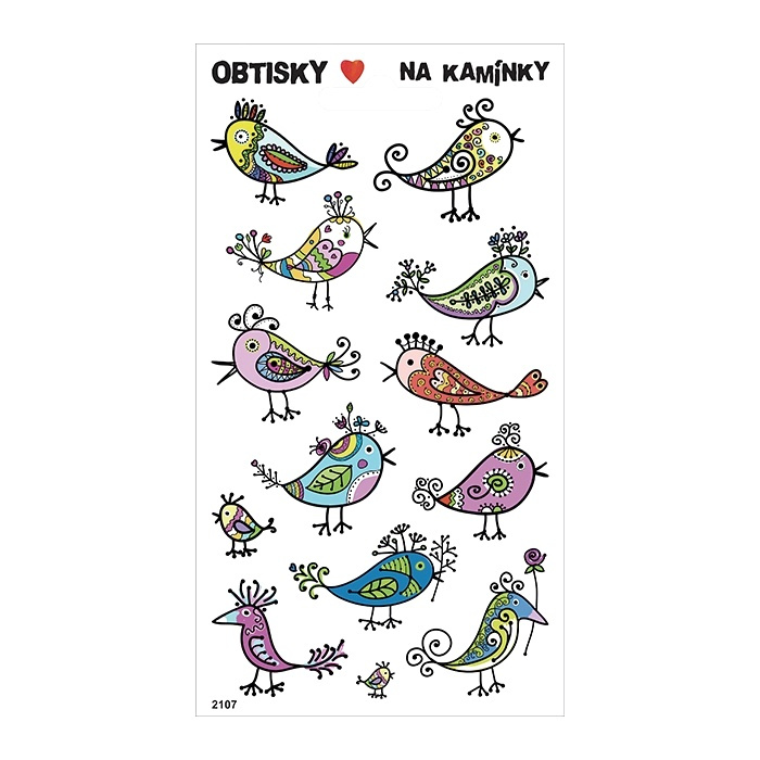 Obtisky na kamínky - Ptáci